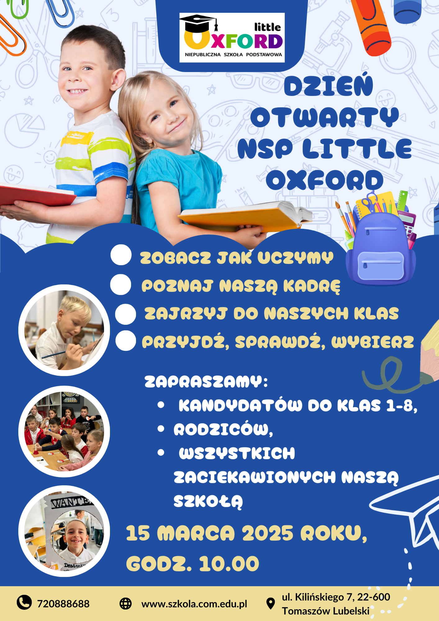 Zapraszamy na dzień otwarty naszej szkoły.