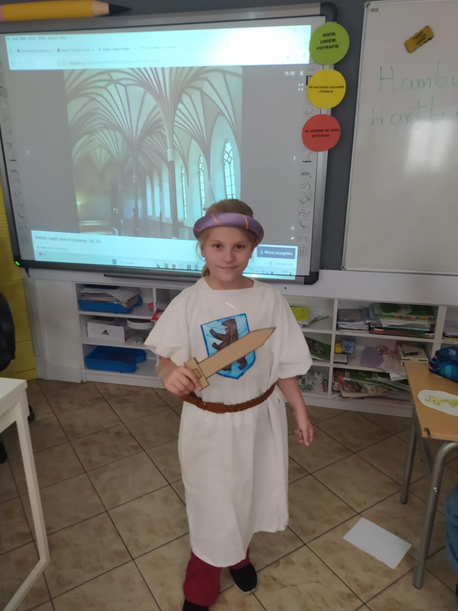 Lekcja języka niemieckiego w klasie 2.