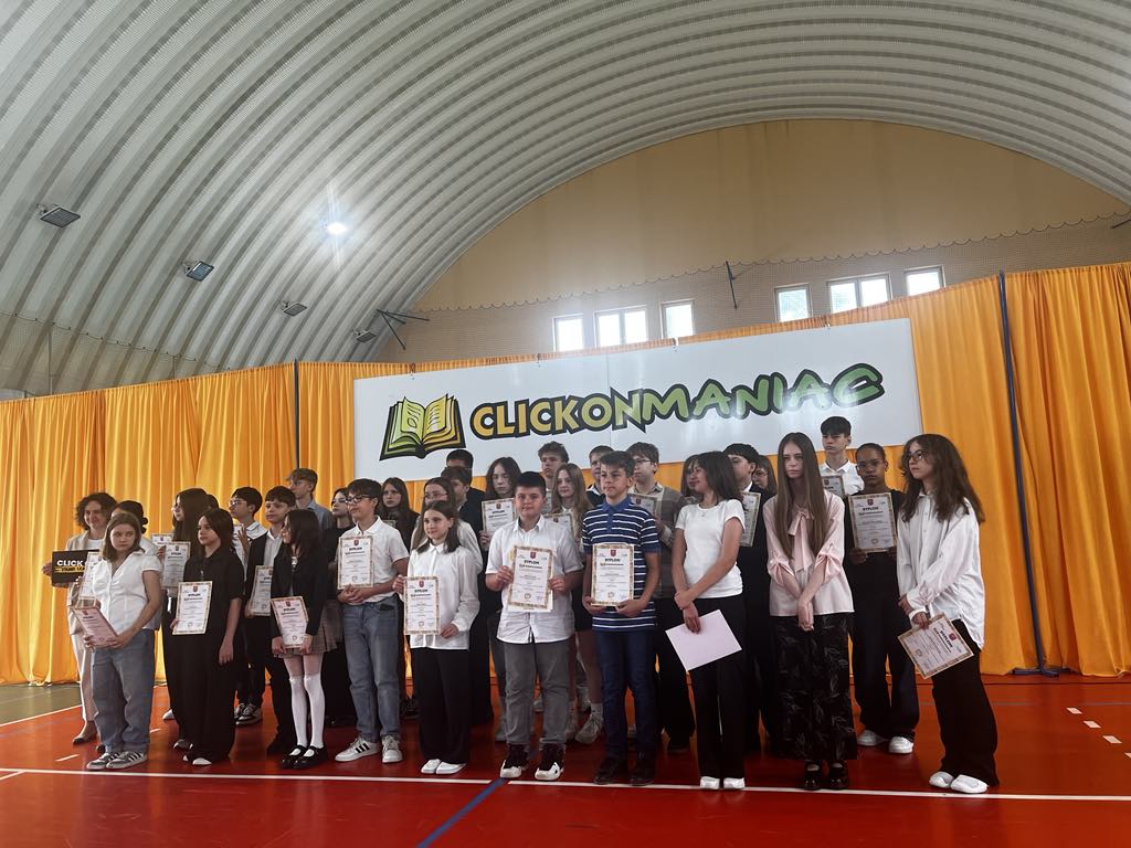 Gala wręczenia nagród Wojewódzkiego Konkursu Języka Angielskiego CLICKONMANIAC